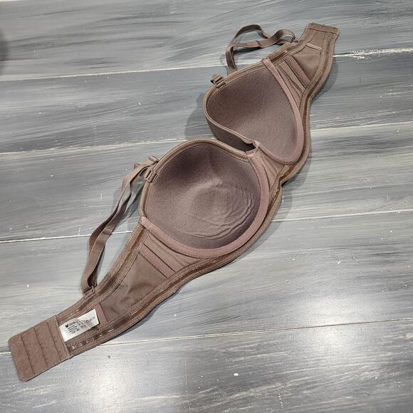 Wacoal Bra 36D Red Carpet Full Figure Underwire Strapless Bra 854119 Cocoa - Picture 5 of 8